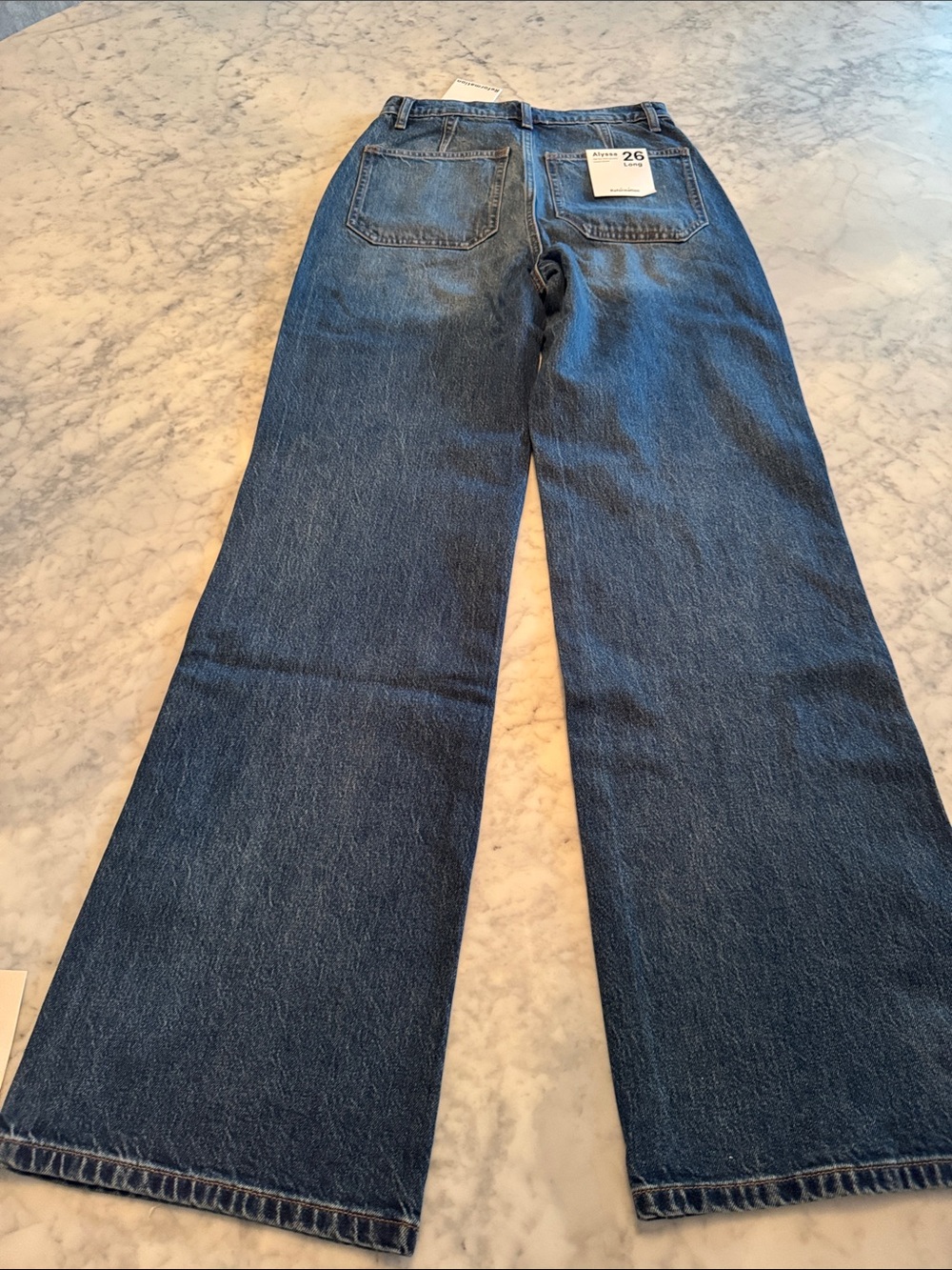BNNW Reformation Alyssa Stretch High-Rise Wide-Leg Long Jeans. Limited Edition. - Picture 10 of 11